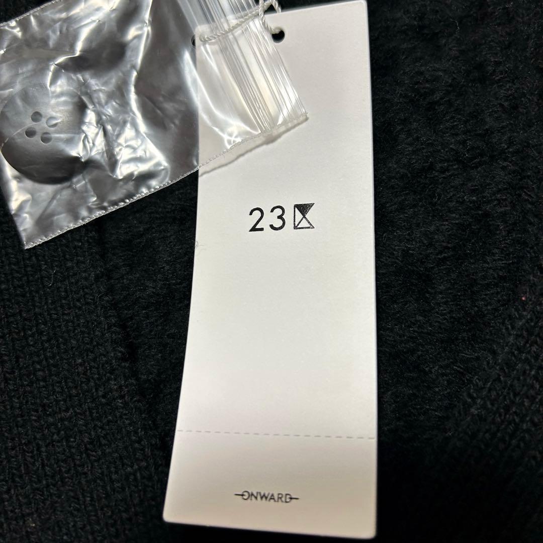 新品タグ付　23区　洗えるアランパターン　バルキーニット　カーディガン　黒　38