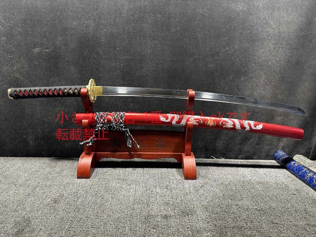 武士の刀梅花妖龍  古兵器 武具 刀装具 日本刀 模造刀 居合刀