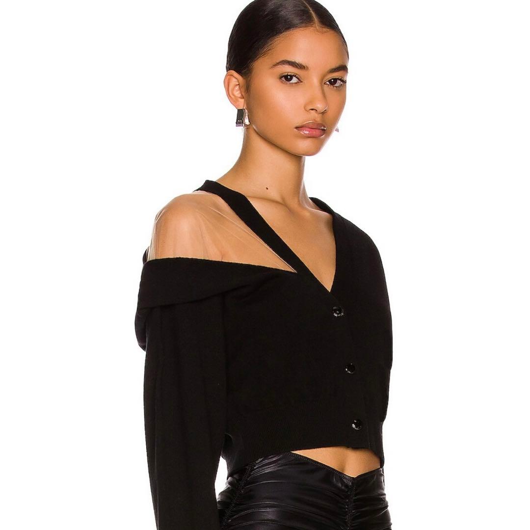 jumkot alexanderwang ショート丈 カーディガンメッシュ