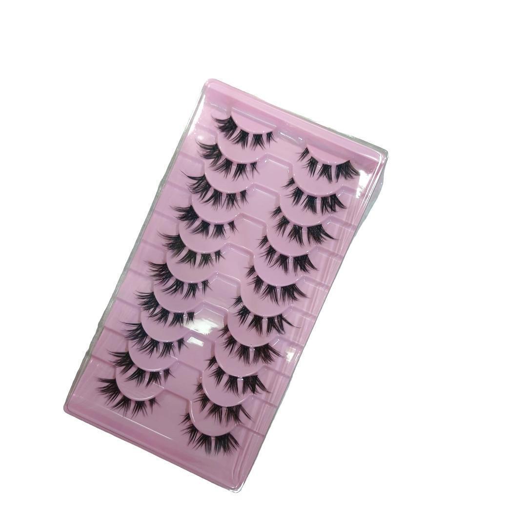 つけまつ毛 クロスタイプ 黒 フェイクミンク 3D ブラック ぱっちり