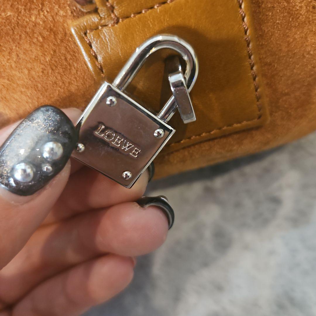 LOEWE スエード ハンドバッグ ブラウン