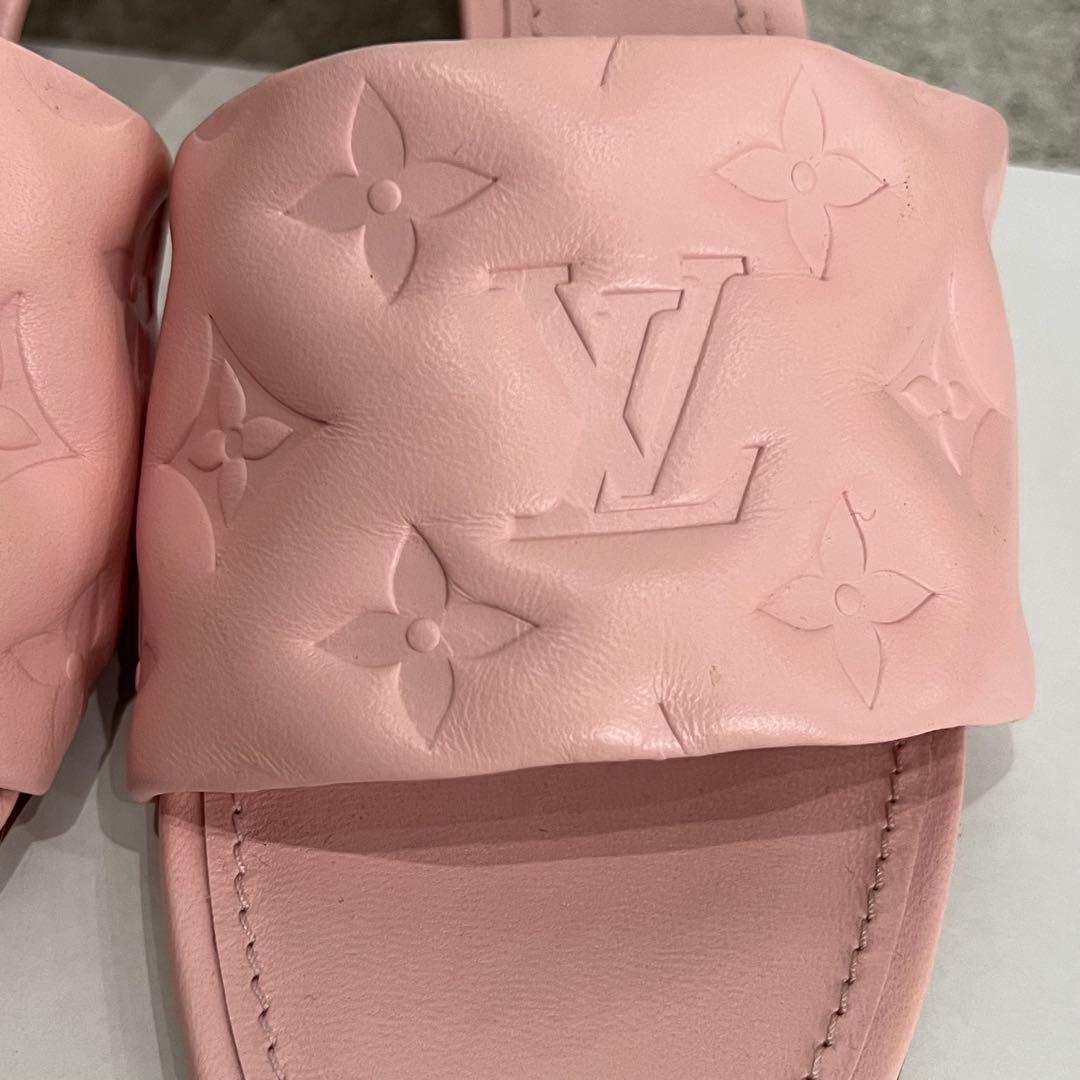 未使用 LOUIS VUITTON リバイバルライン エンボスサンダル ミュール