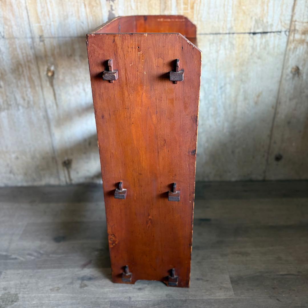 楔の本棚　3段　書棚　無垢材　オープンシェルフ　ラック　ヴィンテージ