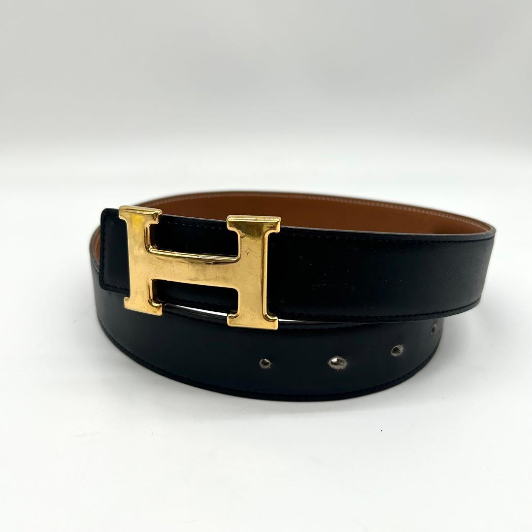 美品★エルメス ベルトバックル コンスタンス　リバーシブルベルト A刻印 65