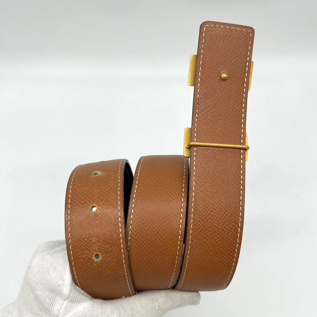 美品★エルメス ベルトバックル コンスタンス　リバーシブルベルト A刻印 65