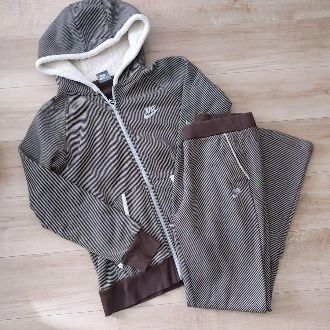Nike ブラウンスウェット　上下セット 　Lサイズ　銀タグ