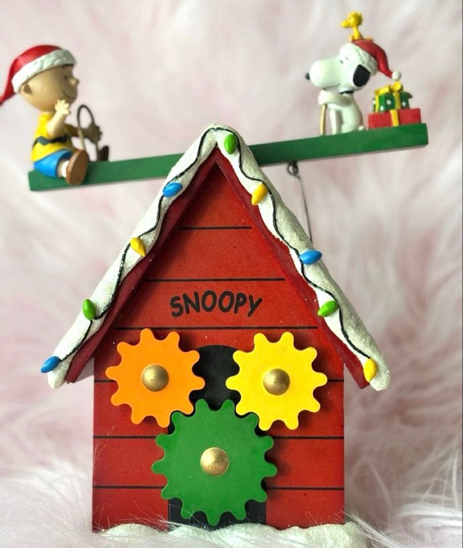 【希少】ピーナッツ スヌーピー クリスマス オルゴール 置物　チャーリーブラウン