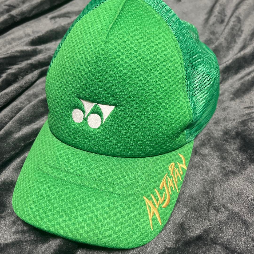 YONEX メッシュキャップ 緑 ALL JAPAN