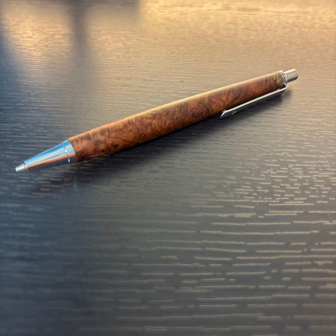 工房楔　シャープペンシル　花梨瘤（一部紅白）