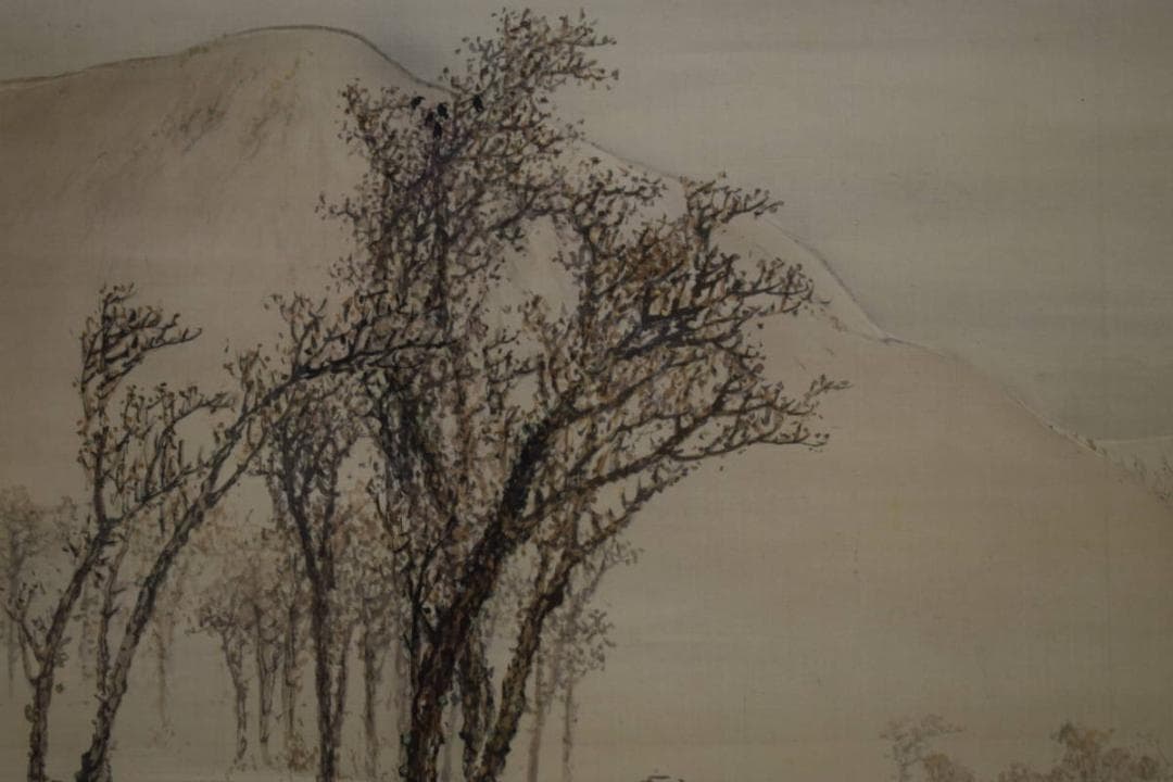 真作/三宅呉暁/人物風景図/桐共箱付/布袋屋掛軸HI-139