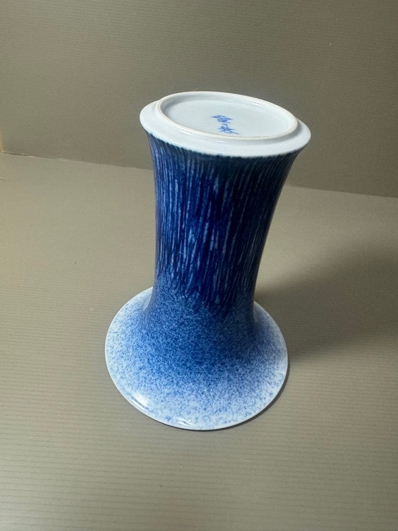 2116 深川製磁　染付鶴文　花瓶