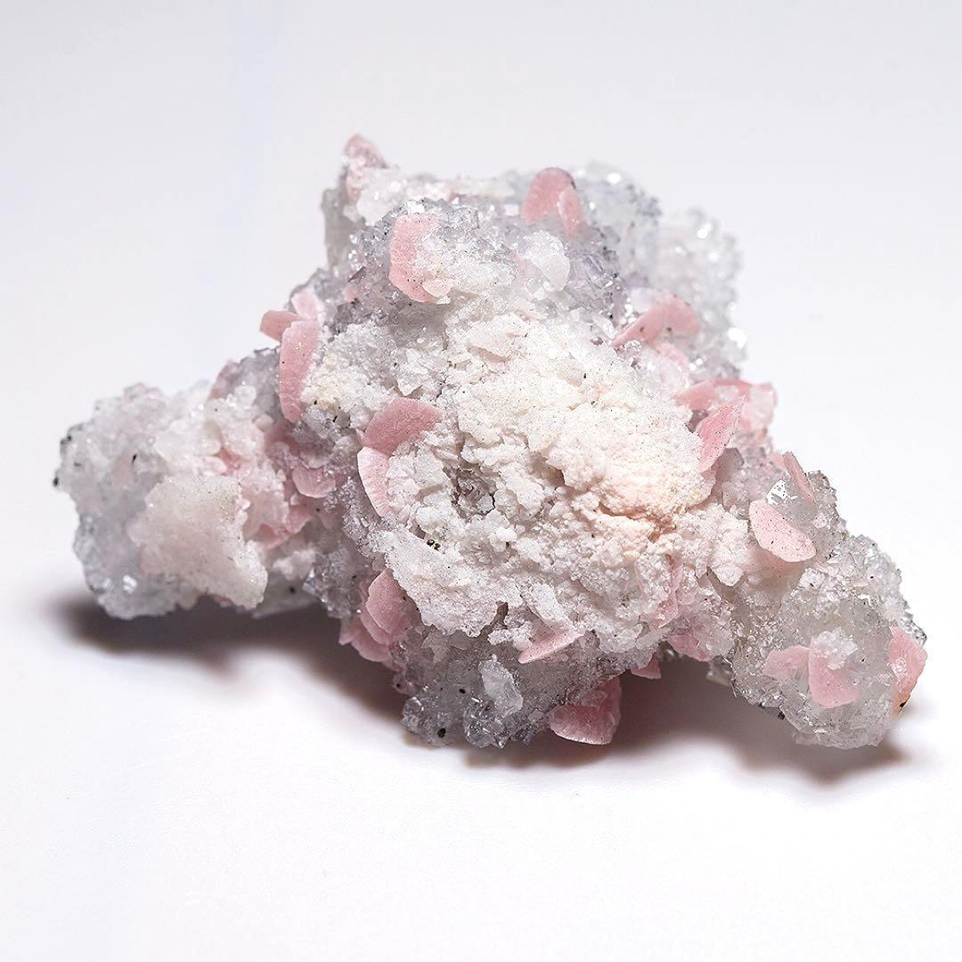 中国 ロードクロサイト フローライト 天然石 原石 鉱物標本 鉱石 蛍石 725