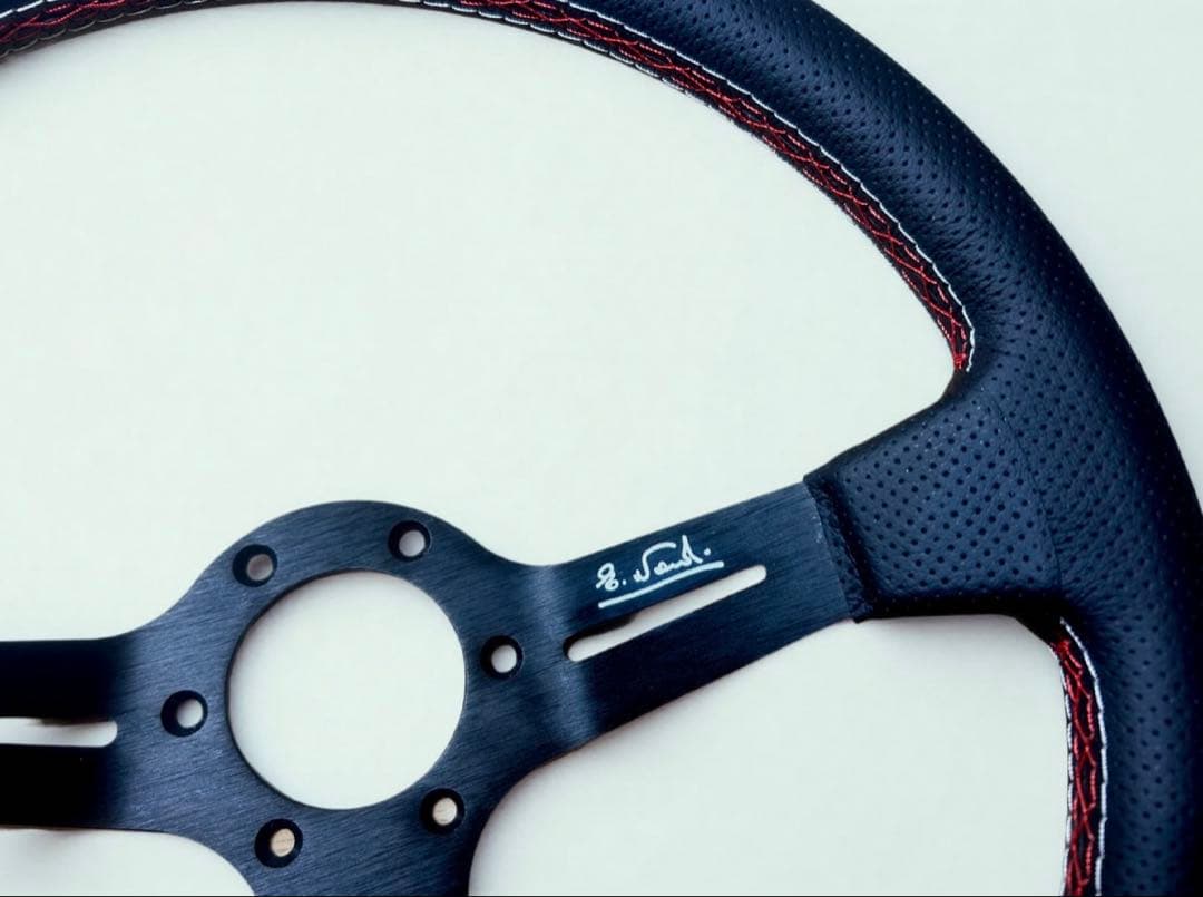 NARDIステアリング ディープコーン ブラックスポーク 14インチ 社外