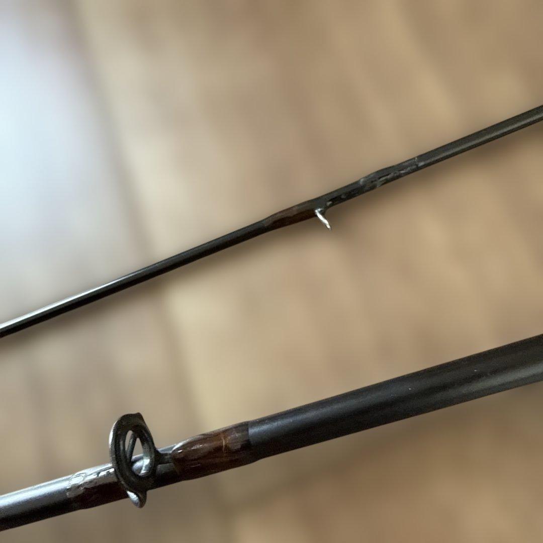 フライロッドをヘチ竿に改造した釣り竿