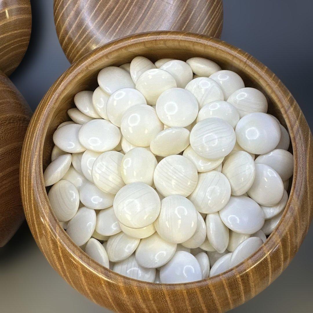 棋子，【碁石セット】囲碁 蛤 貝 木製 趣味 遊び　木箱入り