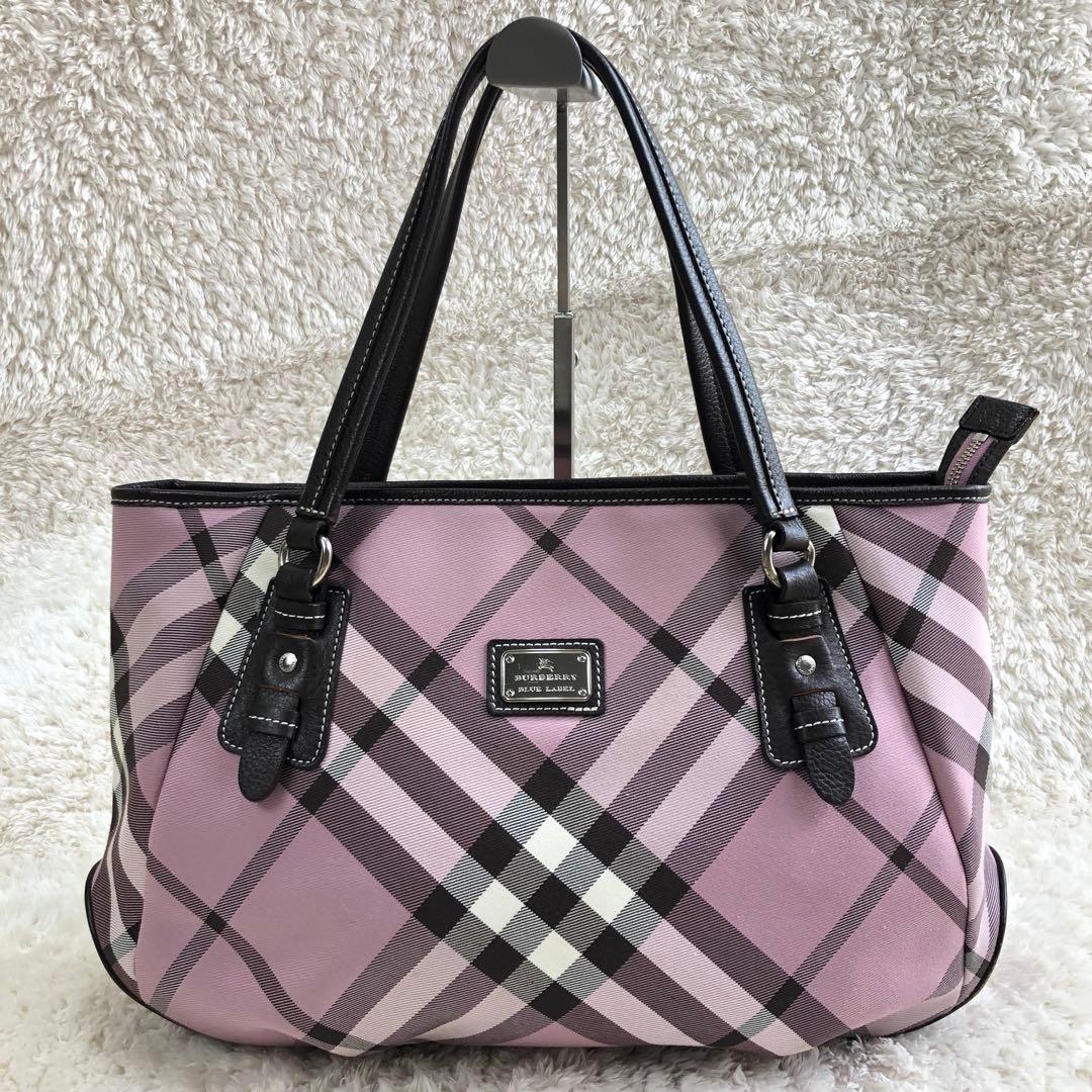 BURBERRY ピンクノバチェック ハンドバッグ