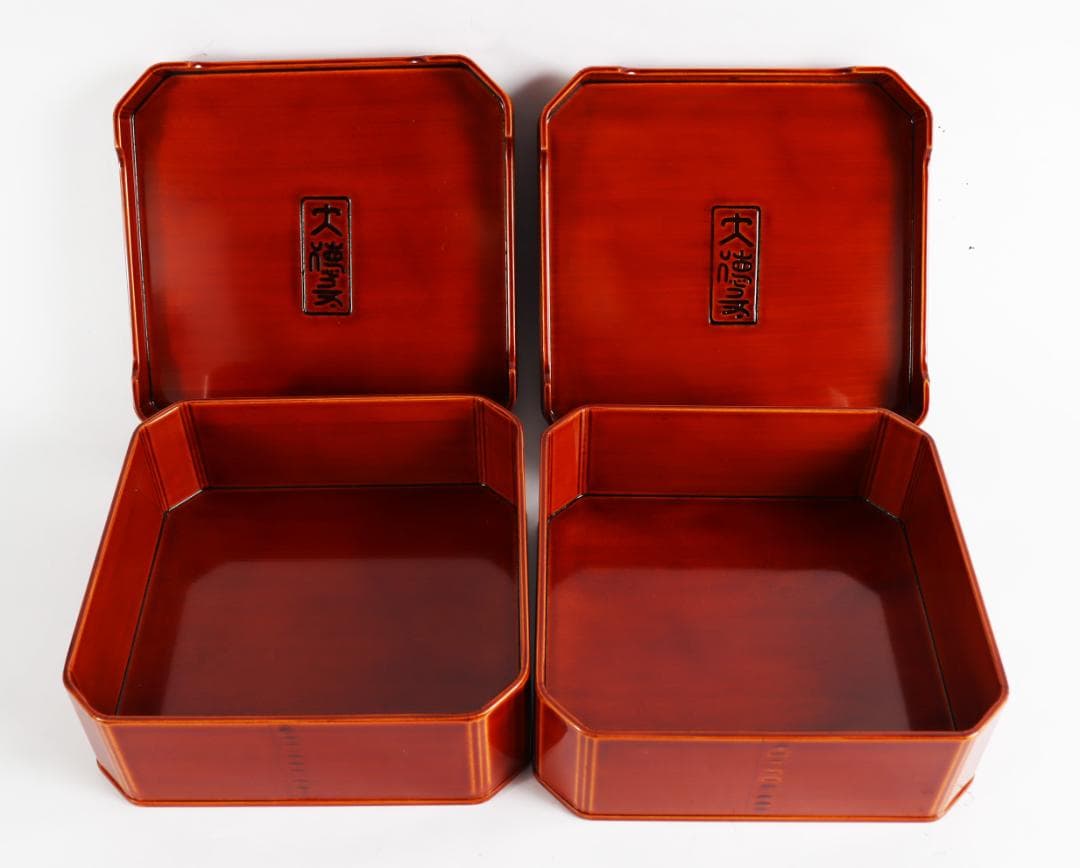 飛騨春慶塗 大徳寺 縁高 重箱 弁当箱 五客 共箱 茶道具