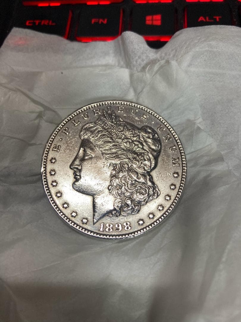 1898年 米ドル 99.9% シルバー  本物