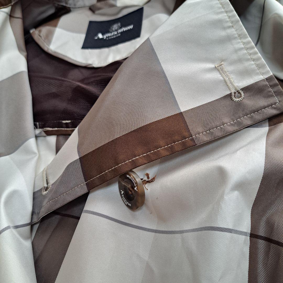 【美品】【Aquascutum】トレンチデザイン チェック レインコート