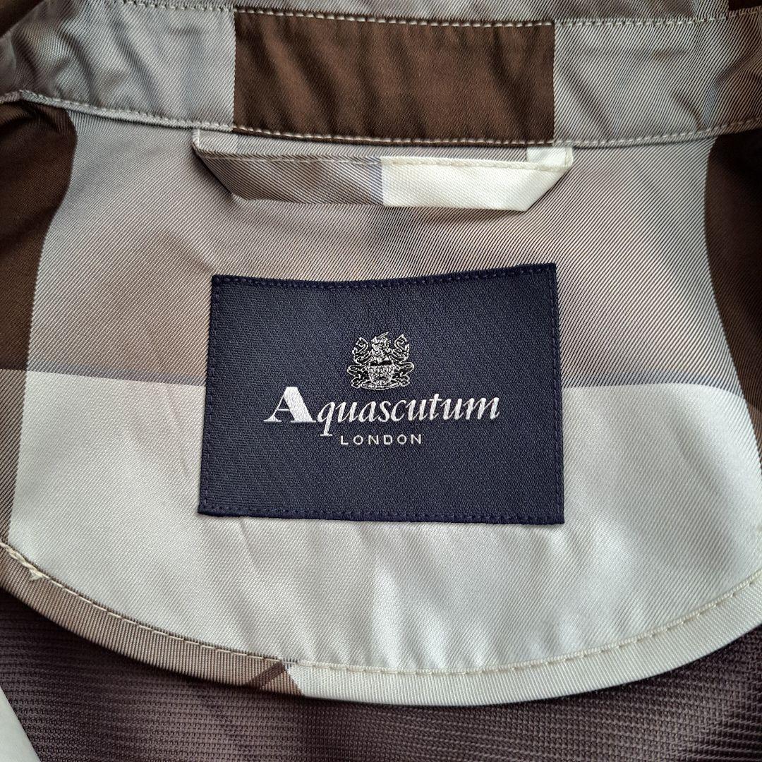 【美品】【Aquascutum】トレンチデザイン チェック レインコート