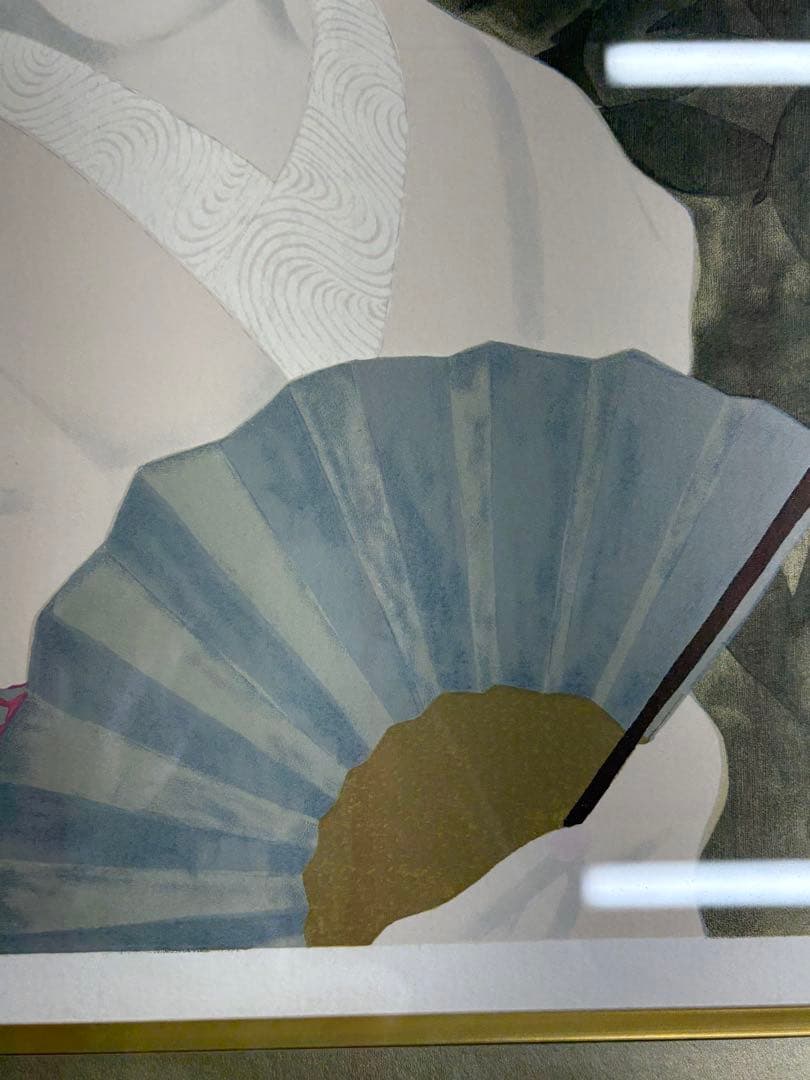 「牡丹と舞妓」　室井東志生　版画　美人画　絵画　日本画　直筆サイン　リトグラフ