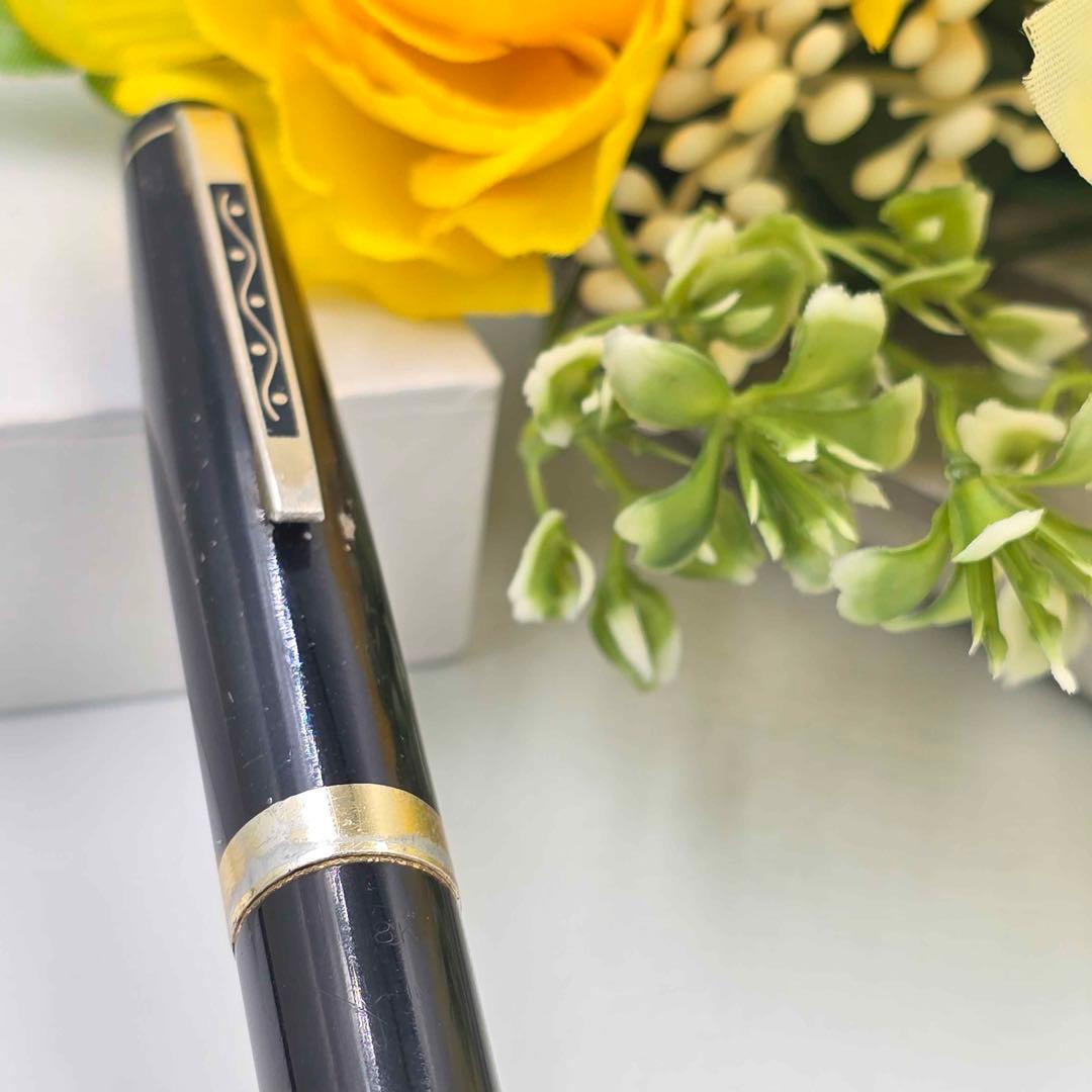 PLATINUM 18K 万年筆 ヴィンテージ レトロ 波クリップ 筆記未確認