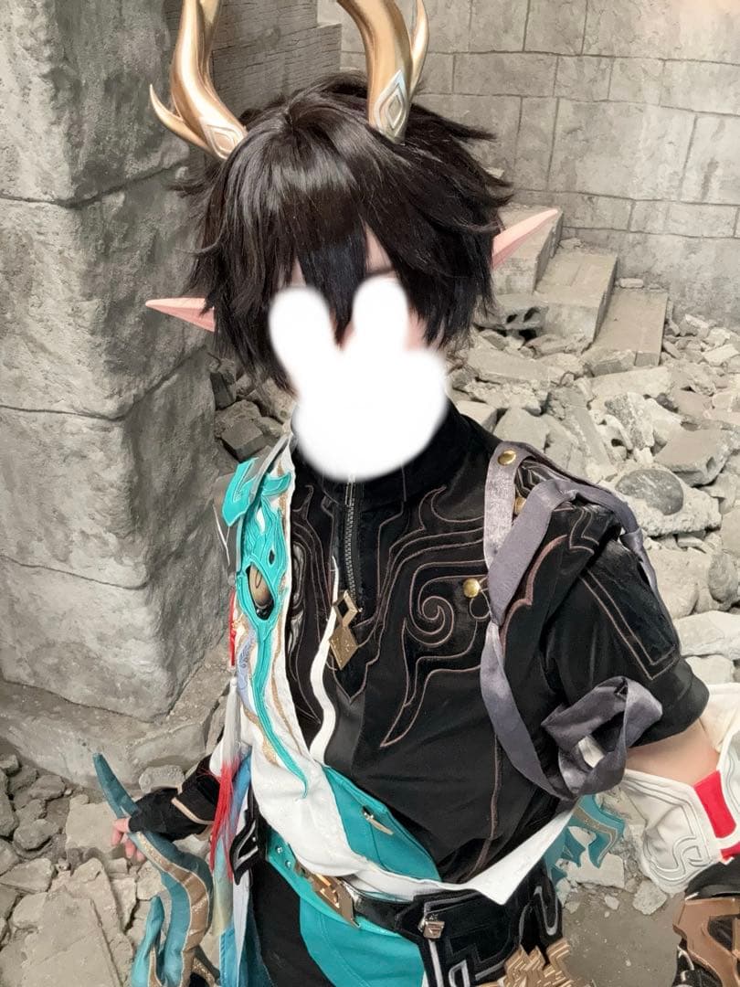 崩壊スターレイル 丹恒・騰荒 コスプレ衣装＋尻尾 +ウィッグ＋武器