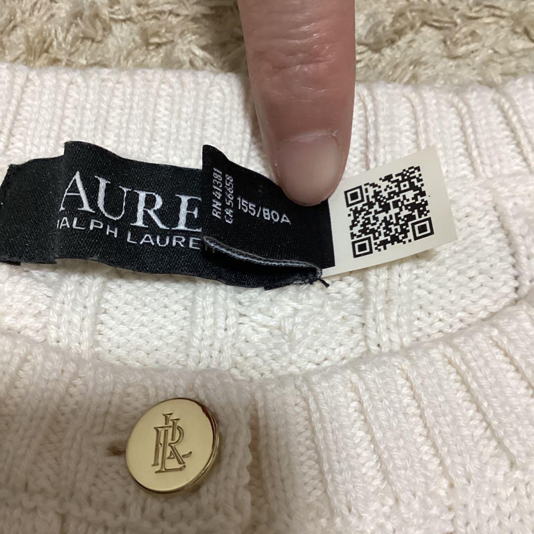 LAUREN RALPH LAUREN ケーブルニット コットンカーディガン