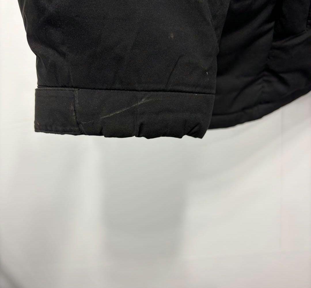 値下げノースフェイス ダウンジャケット パーカー 刺繍ロゴ 古着