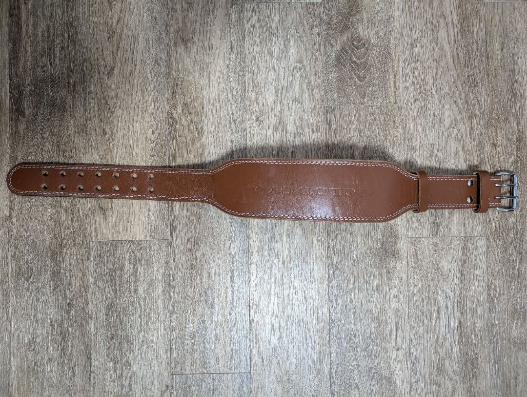 GOLD'S GYM レザー パワーベルト ブラウン Mサイズ