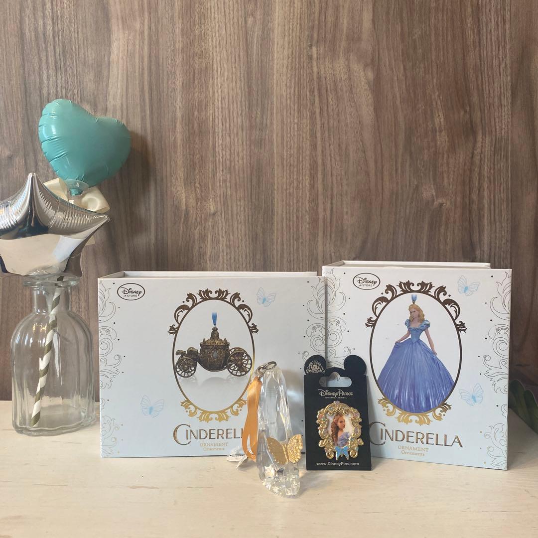 【日本未発売 ★激レア】ディズニー　シンデレラ　オーナメント　ピンバッジ　セット