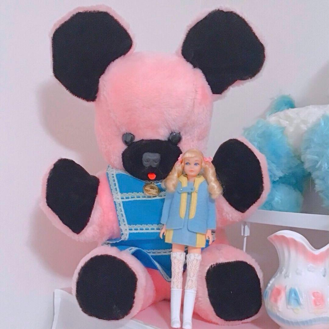 レア 綺麗 大きな可愛い子 ヴィンテージ くま ぬいぐるみ レトロ テディベア