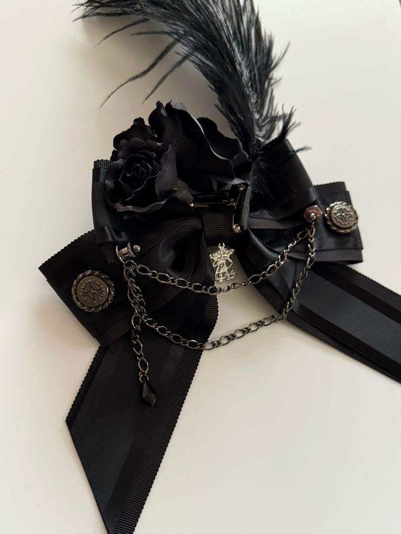 アリパイ La petit chaperon noir リボンクリップ 黒×黒