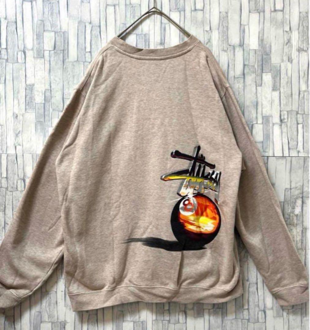 ステューシー 8ボール トレーナー スウェット ベージュ L 太アーム 00s