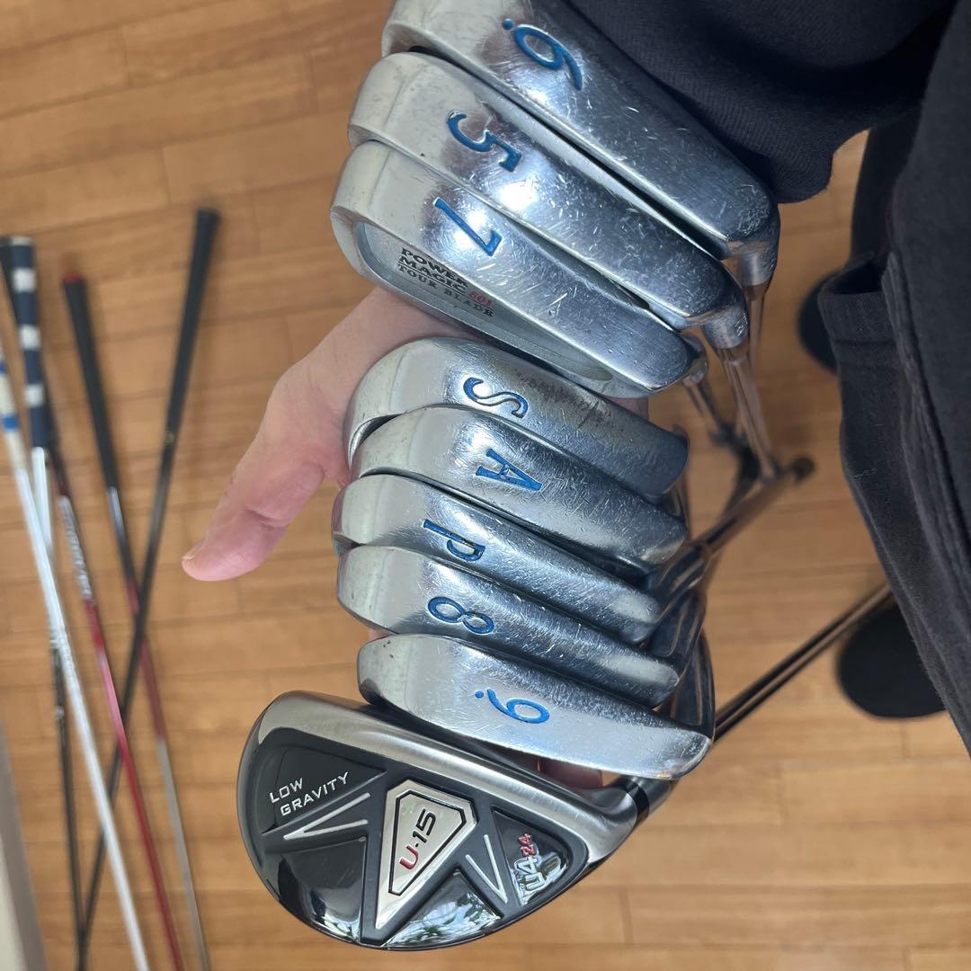 ゴルフクラブセット 赤 SRIXONケース付 15本