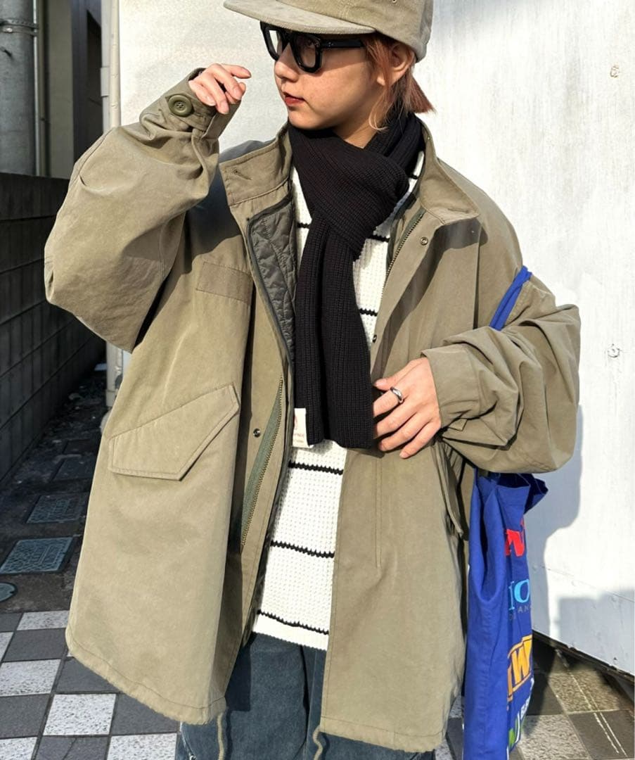 マルチウェイM-65スタンドネックビッグシルエットショートモッズコート
