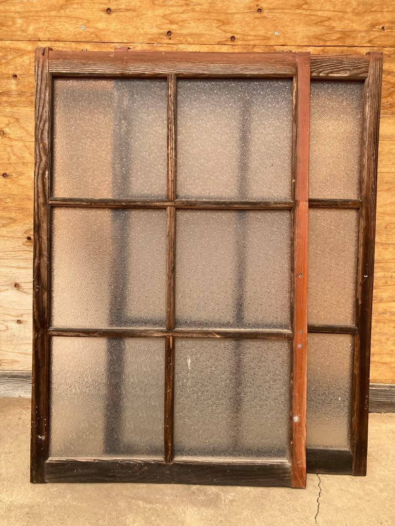 アンティーク　窓　ガラス　2枚セット