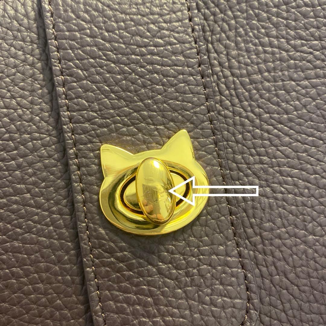 美品！philosophii ショルダーバッグ PAW キュイール・マッシュ　猫