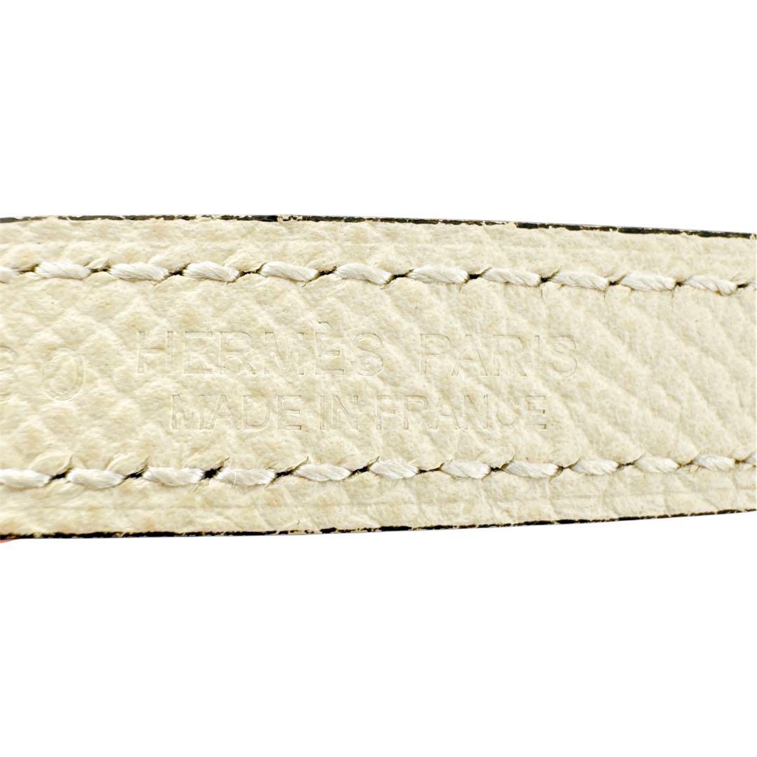 希少◇美品◇エルメス ミニHベルト リバーシブル ルージュｘベージュ レディース