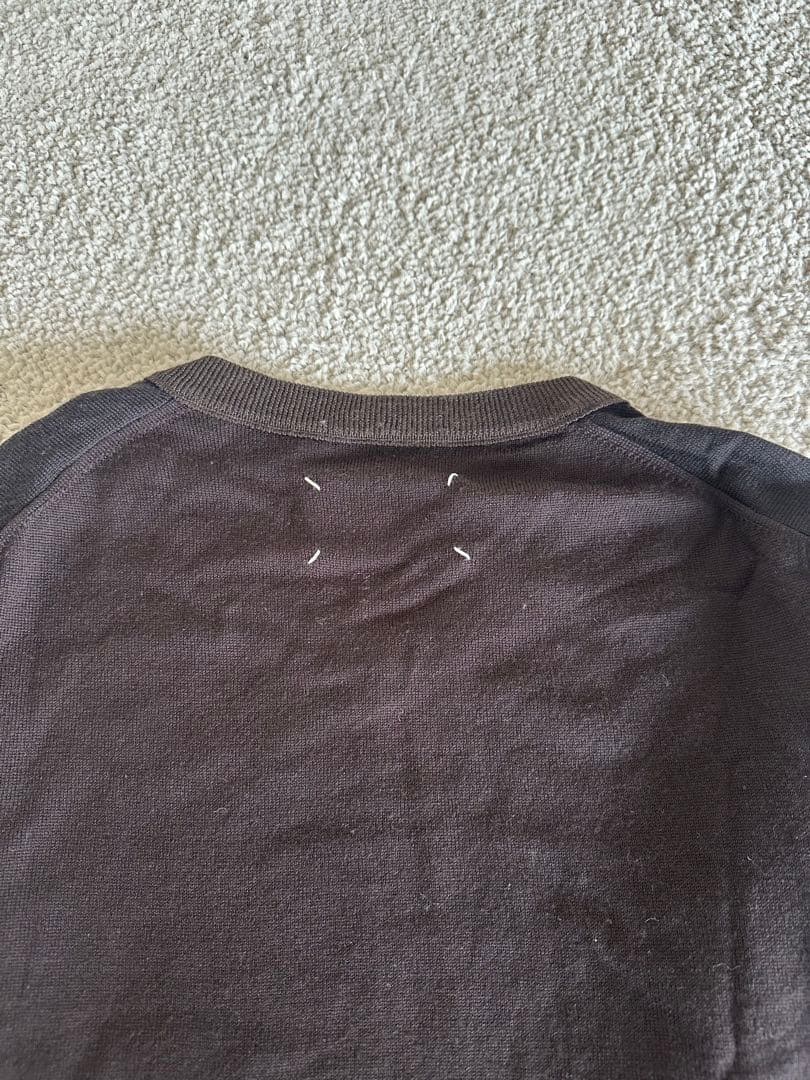 【マルジェラニット】ウール100% Vネックセーター Sサイズ