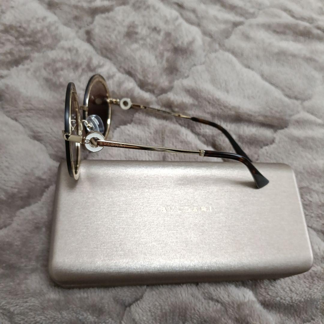 BVLGARI ラウンドサングラス ブラウン