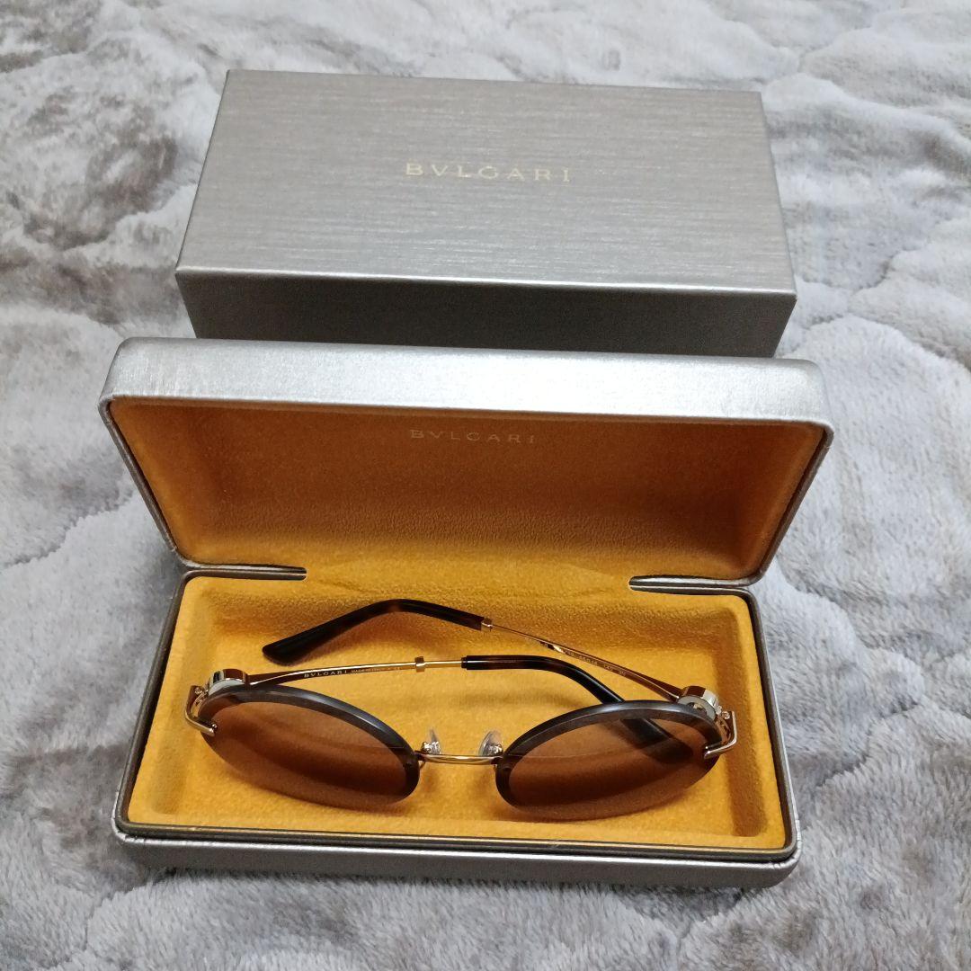 BVLGARI ラウンドサングラス ブラウン