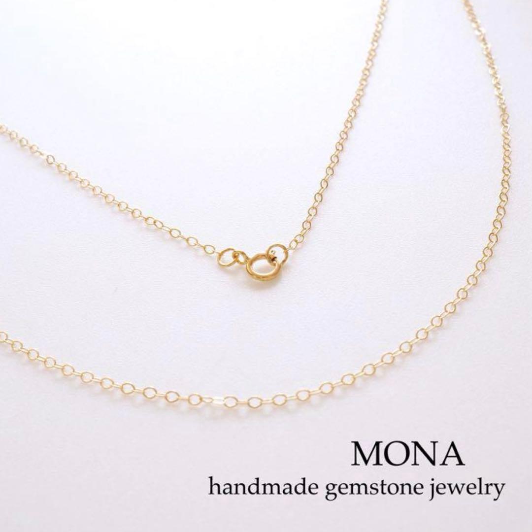 【blue.ks】天然フローライトの一粒ネックレストップ