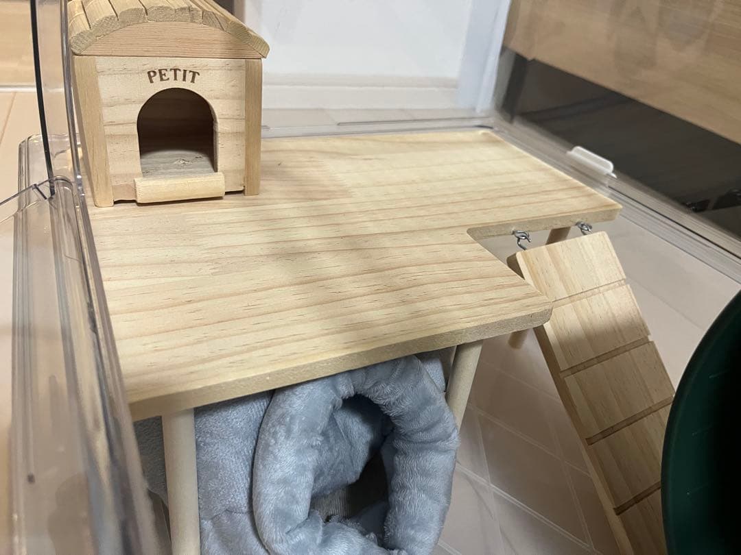 ほぼ新品！ハムスター用　大容量60cmケージ＋26cmホイール＋付属多数