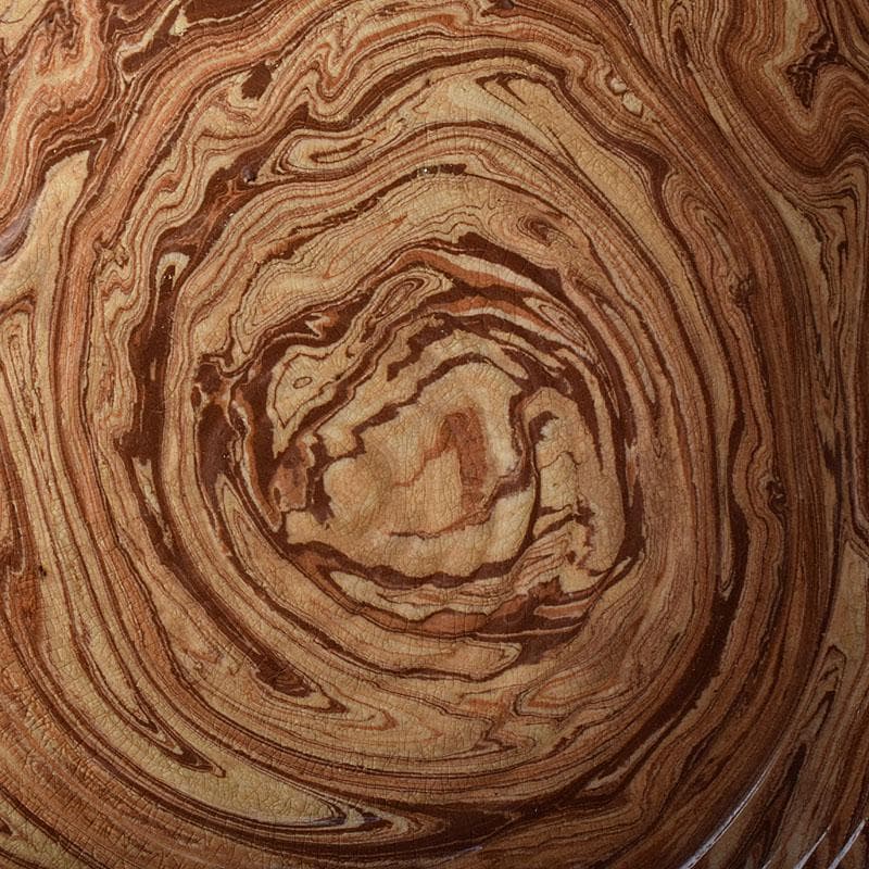 珉平焼　賀集珉平作　菓子鉢　時代箱　C　R9326