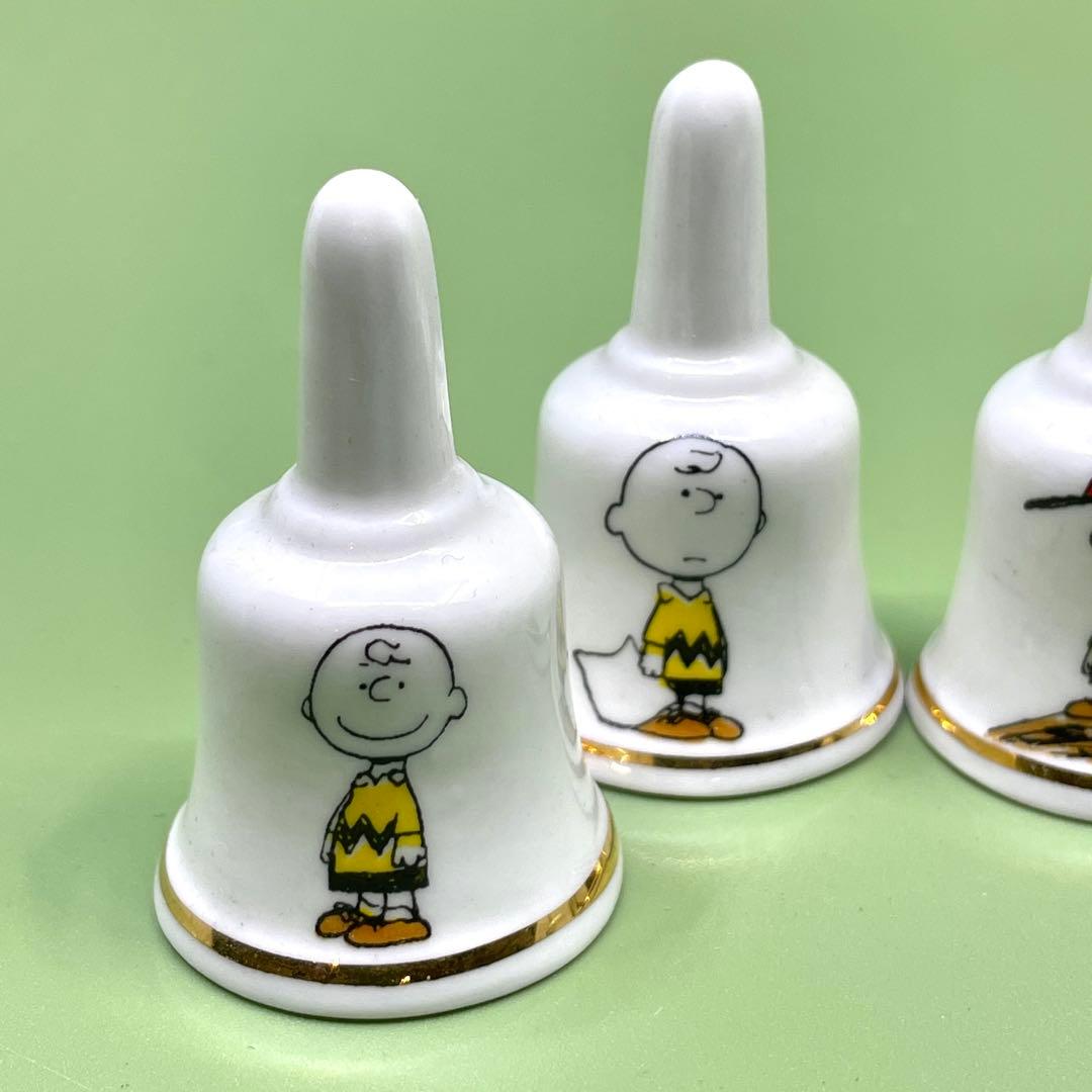 スヌーピー チャーリー・ブラウン「セラミック製ミニハンドベル」6個セット