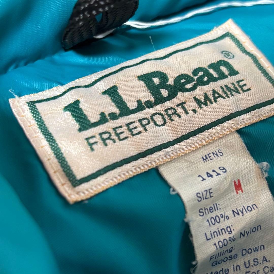 80's ビンテージ エルエルビーン ダウン ベストM 旧タグ USA製 トート