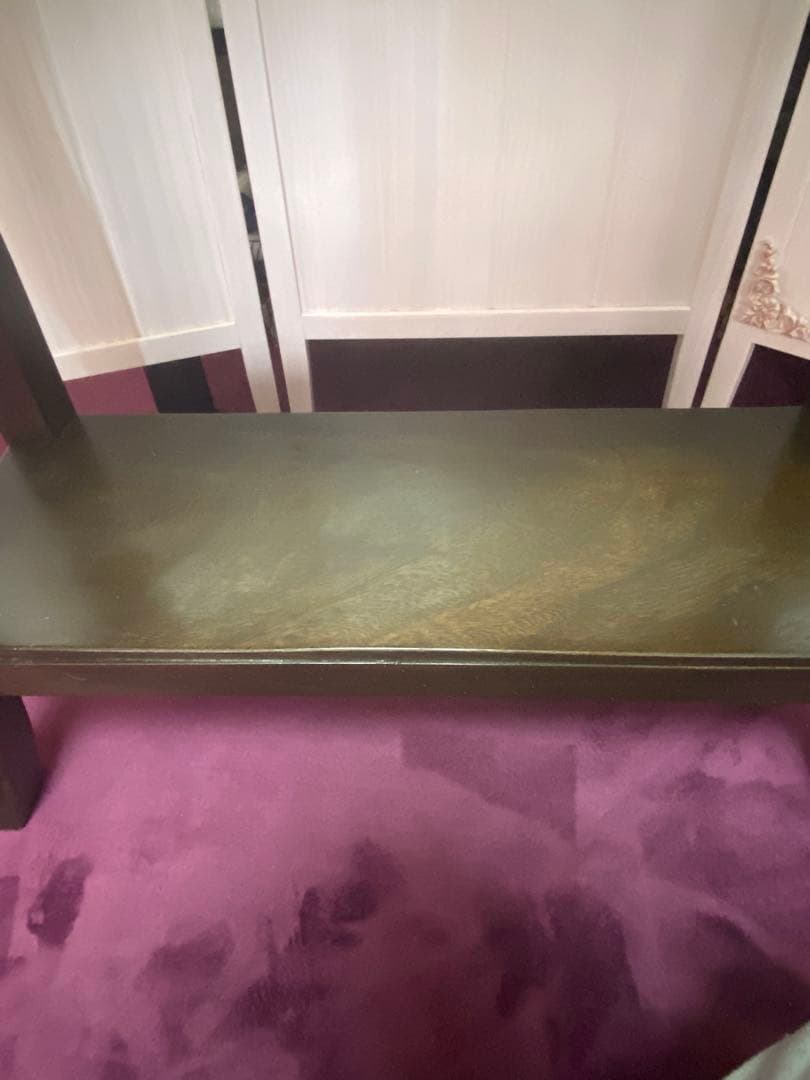 透かし彫♦️彫刻 猫脚 コンソールテーブル♦️コロニアル アンティーク♦️ブラウン