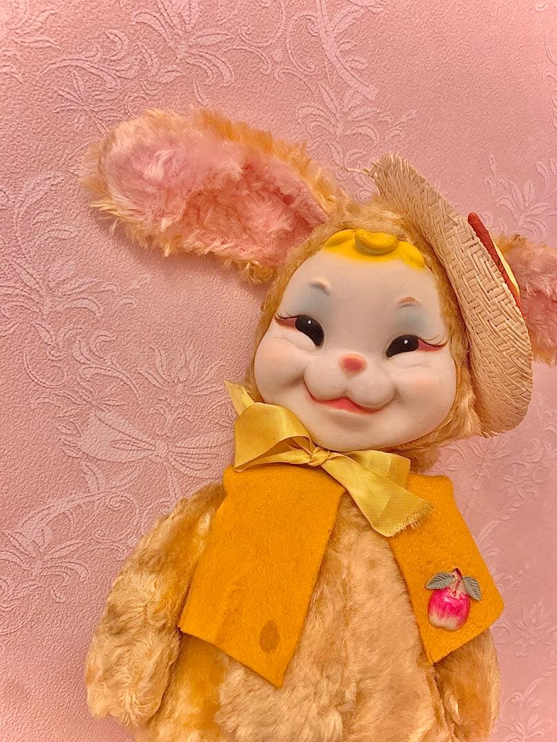 ラシュトン　Rushton ビンテージ　バニー　ぬいぐるみ　うさぎ　黄色