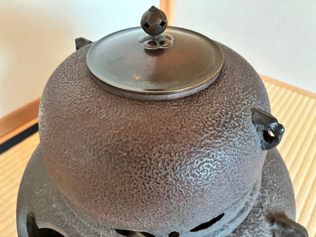 茶道具　『鉄風炉』電熱ヒーター付